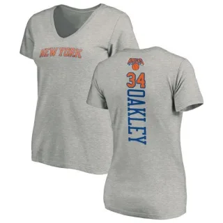 Charles Oakley Women's New York Knicks Ash Backer T-Shirt