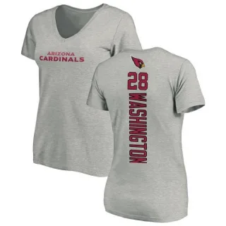 Charles Washington Women's Arizona Cardinals Backer V-Neck T-Shirt - Ash