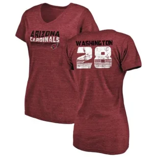 Charles Washington Women's Arizona Cardinals Retro Tri-Blend V-Neck T-Shirt - Cardinal