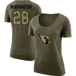 Charles Washington Women's Arizona Cardinals Salute to Service Olive Legend Scoop Neck T-Shirt