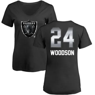 Charles Woodson Women's Oakland Raiders Midnight Mascot T-Shirt - Black