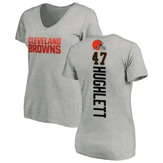 Charley Hughlett Women's Cleveland Browns Backer V-Neck T-Shirt - Ash