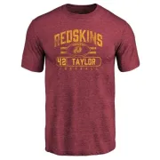 Charley Taylor Washington Redskins Flanker Tri-Blend T-Shirt - Burgundy