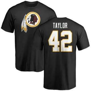 Charley Taylor Washington Redskins Name & Number Logo T-Shirt - Black