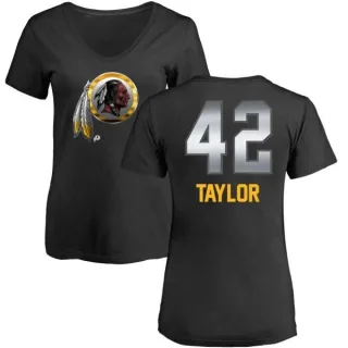 Charley Taylor Women's Washington Redskins Midnight Mascot T-Shirt - Black