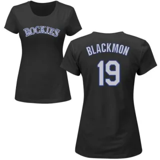 Charlie Blackmon Women's Colorado Rockies Name & Number T-Shirt - Black