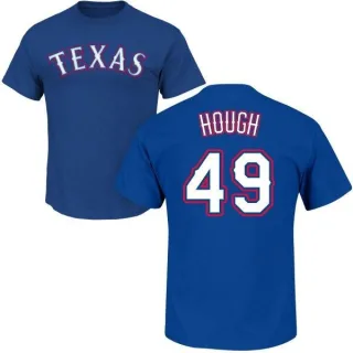 Charlie Hough Texas Rangers Name & Number T-Shirt - Royal