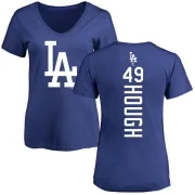 Charlie Hough Women's Los Angeles Dodgers Backer Slim Fit T-Shirt - Royal