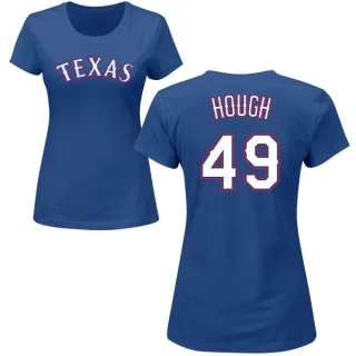 Charlie Hough Women's Texas Rangers Name & Number T-Shirt - Royal