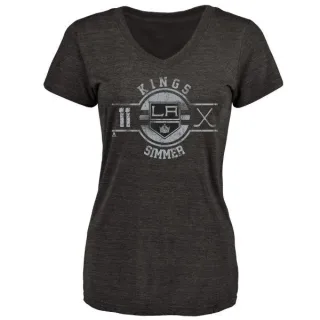 Charlie Simmer Women's Los Angeles Kings Insignia Tri-Blend T-Shirt - Black