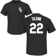 Charlie Tilson Chicago White Sox Name & Number T-Shirt - Black