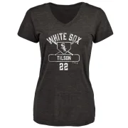 Charlie Tilson Women's Chicago White Sox Base Runner Tri-Blend T-Shirt - Black