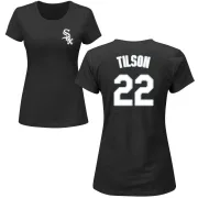 Charlie Tilson Women's Chicago White Sox Name & Number T-Shirt - Black