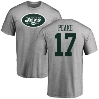 Charone Peake New York Jets Name & Number Logo T-Shirt - Ash