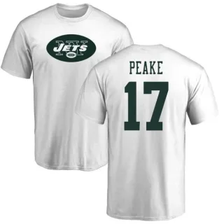 Charone Peake New York Jets Name & Number Logo T-Shirt - White