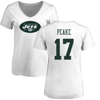 Charone Peake Women's New York Jets Name & Number Logo Slim Fit T-Shirt - White