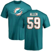 Chase Allen Miami Dolphins Name & Number Logo T-Shirt - Aqua