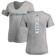 Chase Allen Women's Miami Dolphins Backer V-Neck T-Shirt - Ash