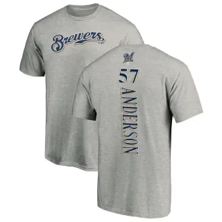 Chase Anderson Milwaukee Brewers Backer T-Shirt - Ash