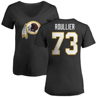 Chase Roullier Women's Washington Redskins Name & Number Logo Slim Fit T-Shirt - Black