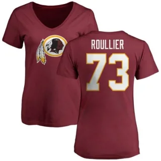 Chase Roullier Women's Washington Redskins Name & Number Logo Slim Fit T-Shirt - Maroon