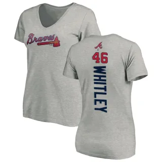 Chase Whitley Women's Atlanta Braves Backer Slim Fit T-Shirt - Ash