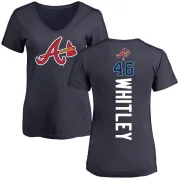 Chase Whitley Women's Atlanta Braves Backer Slim Fit T-Shirt - Navy