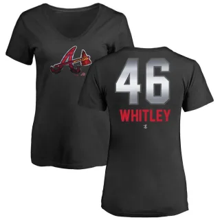 Chase Whitley Women's Atlanta Braves Midnight Mascot V-Neck T-Shirt - Black