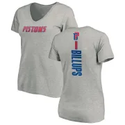 Chauncey Billups Women's Detroit Pistons Ash Backer T-Shirt