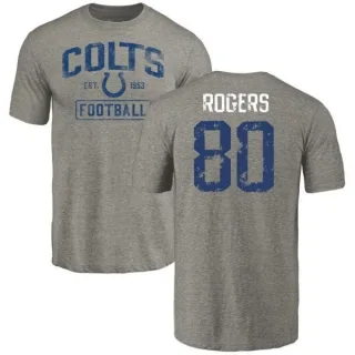 Chester Rogers Indianapolis Colts Gray Distressed Name & Number Tri-Blend T-Shirt