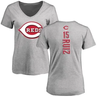 Chico Ruiz Women's Cincinnati Reds Backer Slim Fit T-Shirt - Ash