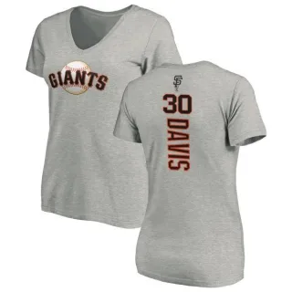 Chili Davis Women's San Francisco Giants Backer Slim Fit T-Shirt - Ash