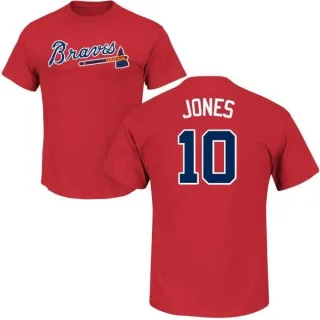 Chipper Jones Atlanta Braves Name & Number T-Shirt - Red