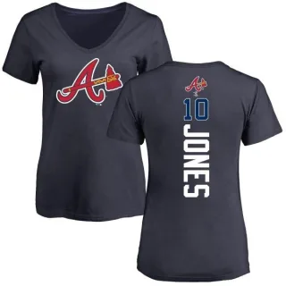 Chipper Jones Women's Atlanta Braves Backer Slim Fit T-Shirt - Navy