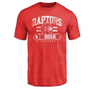 Chris Bosh Toronto Raptors Red Baseline Tri-Blend T-Shirt