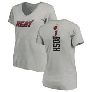 Chris Bosh Women's Miami Heat Ash Backer T-Shirt