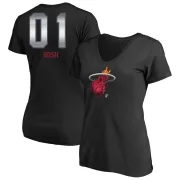 Chris Bosh Women's Miami Heat Black Midnight Mascot T-Shirt