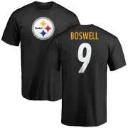 Chris Boswell Pittsburgh Steelers Name & Number Logo T-Shirt - Black