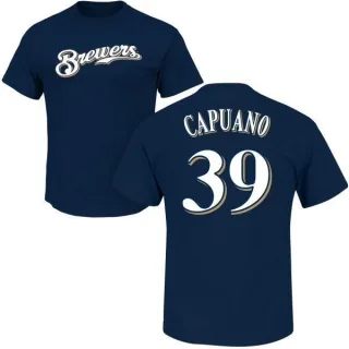 Chris Capuano Milwaukee Brewers Name & Number T-Shirt - Navy