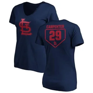 Chris Carpenter Women's St. Louis Cardinals RBI Slim Fit V-Neck T-Shirt - Navy