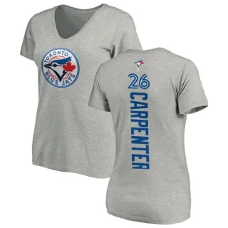 Chris Carpenter Women's Toronto Blue Jays Backer Slim Fit T-Shirt - Ash