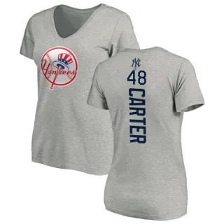 Chris Carter Women's New York Yankees Backer Slim Fit T-Shirt - Ash