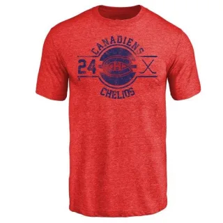 Chris Chelios Montreal Canadiens Insignia Tri-Blend T-Shirt - Red