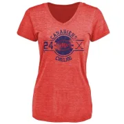 Chris Chelios Women's Montreal Canadiens Insignia Tri-Blend T-Shirt - Red