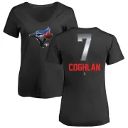 Chris Coghlan Women's Toronto Blue Jays Midnight Mascot V-Neck T-Shirt - Black