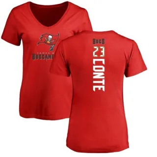 Chris Conte Women's Tampa Bay Buccaneers Backer Slim Fit T-Shirt - Red