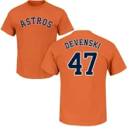 Chris Devenski Houston Astros Name & Number T-Shirt - Orange