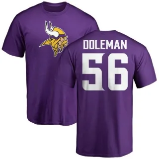 Chris Doleman Minnesota Vikings Name & Number Logo T-Shirt - Purple