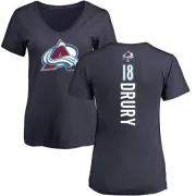 Chris Drury Women's Colorado Avalanche Backer T-Shirt - Navy