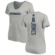 Chris Jones Women's Dallas Cowboys Backer Slim Fit T-Shirt - Ash